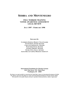 Serbia and Montenegro