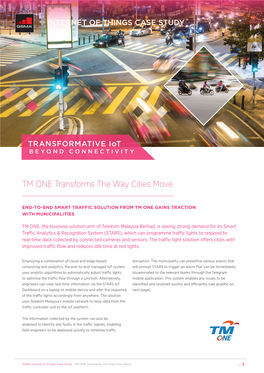 Case Study: TM ONE Transforms the Way Cities Move