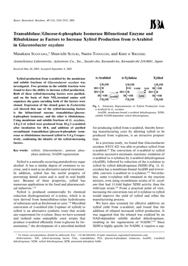 Transaldolasewglucose6phosphate Isomerase Bifunctional Enzyme and Ribulokinase As Factors to Increase Xylitol Production