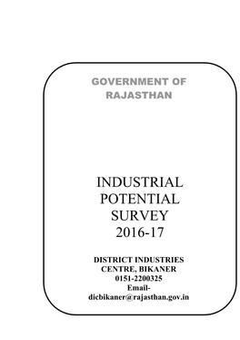 Industrial Potential Survey 2016-17