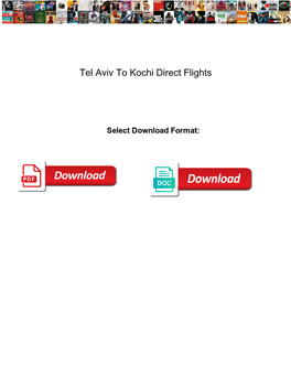 Tel Aviv to Kochi Direct Flights
