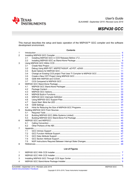 MSP430 GCC User's Guide (Rev. E)