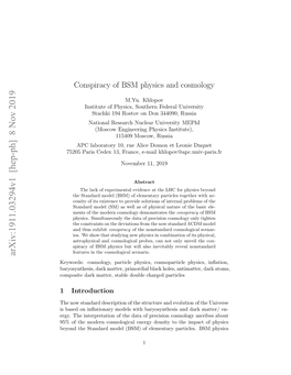 Conspiracy of BSM Physics and Cosmology