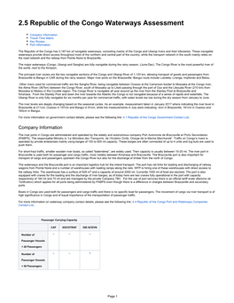 2.5 Republic of the Congo Waterways Assessment