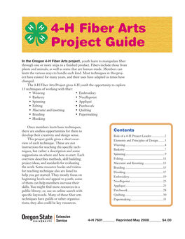 4-H Fiber Arts Project Guide