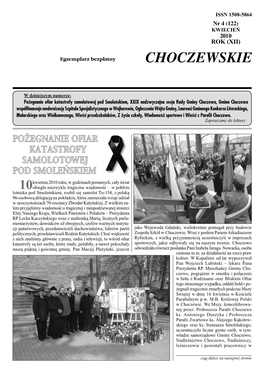 Wieści Choczewskie Nr 4 (122) KWIECIEŃ 2010 ISSN 1508-5864S