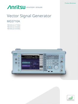 Vector Signal Generator MG3710A Brochure