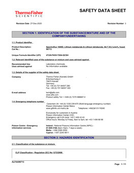 Safety Data Sheet