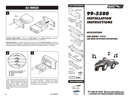 Installation Instructions for ALL VEHICLES on Page #7