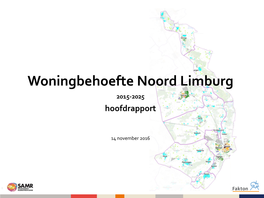 Woningbehoefte Noord Limburg 2015-2025 Hoofdrapport