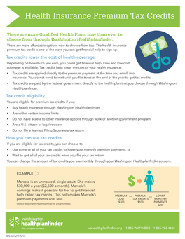 Health Insurance Premium Tax Credits