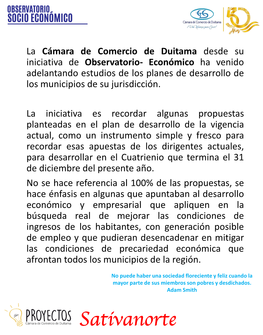 Analisis De Los Indicadores Generales De Municipio Sativanorte