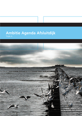 Ambitie Agenda Afsluitdijk Triple a Colofon