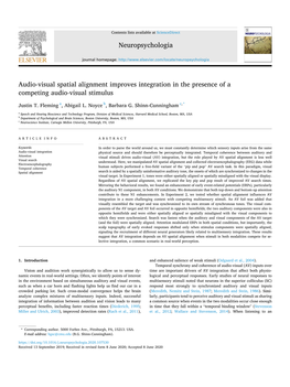 Audio-Visual Alignment Improves Integration in the Presence of a Competing Audio-Visual Stimulus