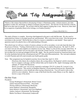 GT Field Trip Assignment