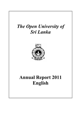 The Open University of Sri Lanka Annual Report 2011 English