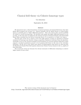 Classical Field Theory Via Cohesive Homotopy Types