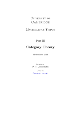 Category Theory