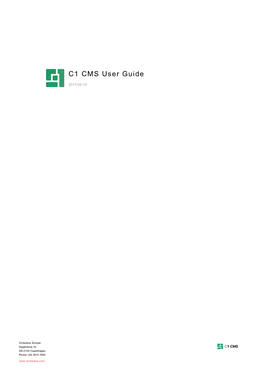 C1 CMS User Guide