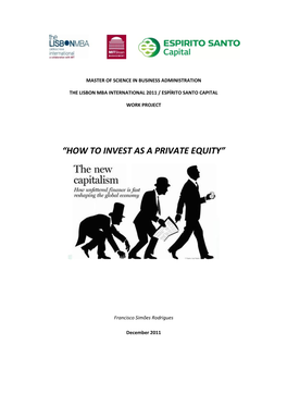 “How to Invest As a Private Equity”