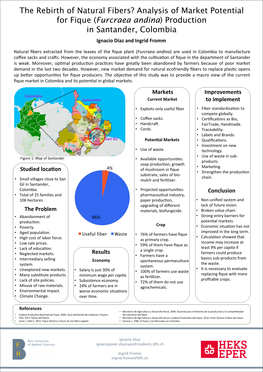 The Rebirth of Natural Fibers? Analysis of Market Potential for Fique (Furcraea Andina) Production in Santander, Colombia Ignacio Díaz and Ingrid Fromm