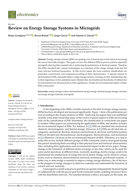 Review on Energy Storage Systems in Microgrids