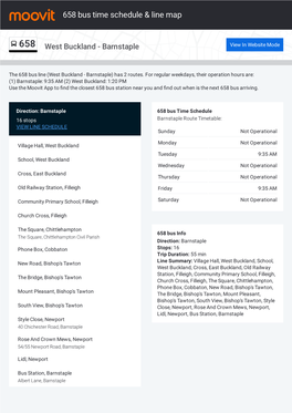 658 Bus Time Schedule & Line Route