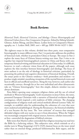 Elman Review of Historical Truth, Historical Criticism, and Ideology