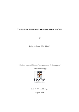 Biomedical Art and Curatorial Care