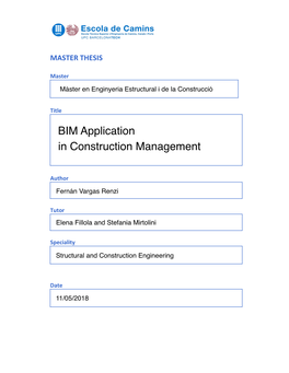 BIM Application in Construction Management