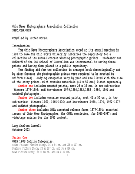 Ohio News Photographers Association Collection SPEC.CGA.ONPA