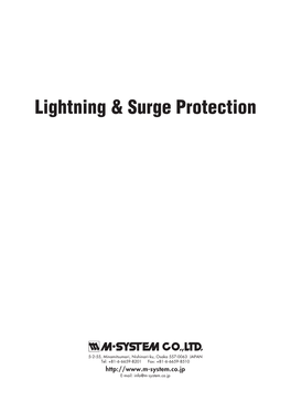 Lightning & Surge Protection