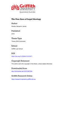 The Four Axes of Legal Ideology Ben Wardle LLB