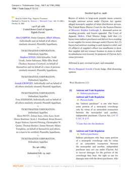 Campos V. Ticketmaster Corp., 140 F.3D 1166 (1998) 1998-1 Trade Cases P 72,112