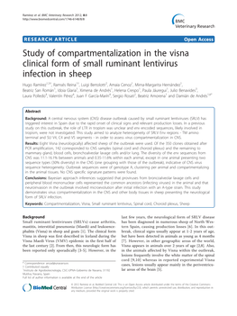 Study of Compartmentalization in the Visna Clinical Form of Small