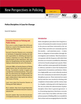 Police Discipline: a Case for Change