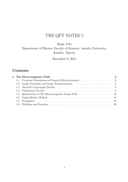 The Qft Notes 5