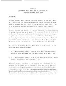 Yellowstone River Basin and Adjacent Coal Area and Upper Missouri River Basin