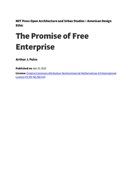 The Promise of Free Enterprise