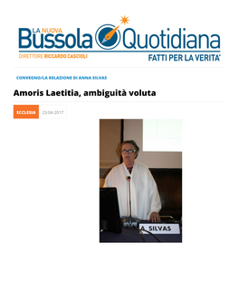 Amoris Laetitia, Ambiguità Voluta