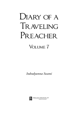 Diary of a Traveling Preacher