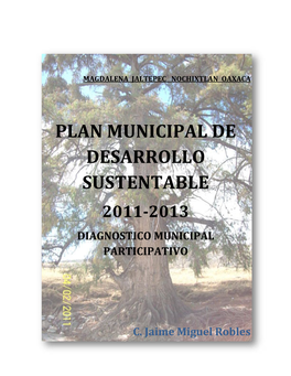 Plan Municipal De Desarrollo Sustentable 2011-2013 Diagnostico Municipal Participativo
