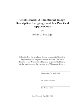 Chalkboard: a Functional Image Description Language and Its Practical Applications by Kevin J