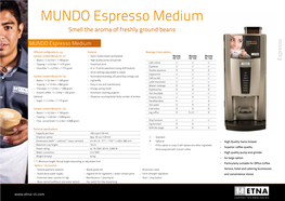 MUNDO Espresso Medium Smell the Aroma of Freshly Ground Beans