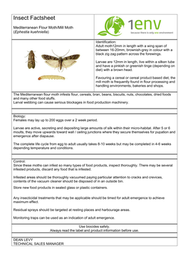 Mediterranean Flour Moth/Mill Moth (Ephestia Kuehniella)