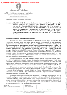 Ministero Dell'ambiente E Della Tutela Del Territorio E Del Mare