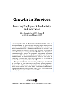 Growth in Services