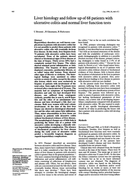 Liver Histology and Follow up Of68 Patients With