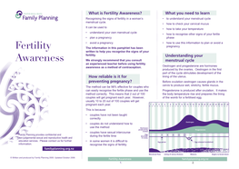 Fertility Awareness? What You Need to Learn Recognising the Signs of Fertility in a Woman’S • to Understand Your Menstrual Cycle Menstrual Cycle