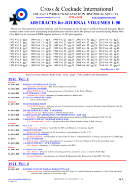 Abstracts Volumes 1 to 50